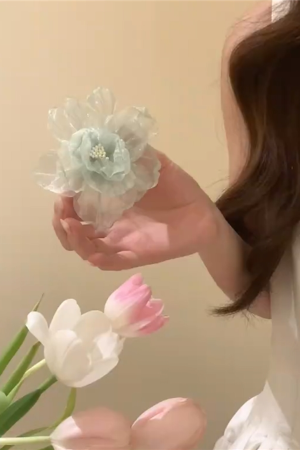 Floral Hair Clip for Women, 2025 New Style Duckbill Hairpin, Side & Back of Head Hair Accessory, Trendy Fashion Hairpiece