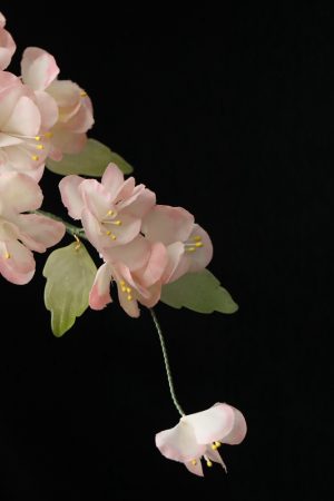 Floral Hairpin Headpiece for Hanfu Costume - Pastel Silk Flowers, Ethereal Ancient Style Hair Ornament, Tang Dynasty Inspired Accessory