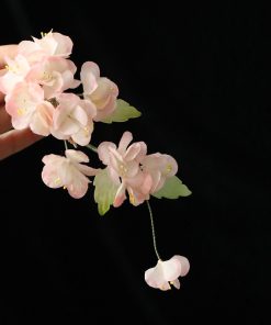 Floral Hairpin Headpiece for Hanfu Costume - Pastel Silk Flowers, Ethereal Ancient Style Hair Ornament, Tang Dynasty Inspired Accessory