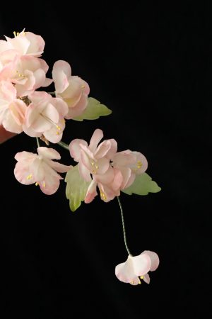 Floral Hairpin Headpiece for Hanfu Costume - Pastel Silk Flowers, Ethereal Ancient Style Hair Ornament, Tang Dynasty Inspired Accessory