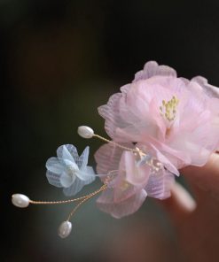 Floral Hanfu Hair Accessories Set, Elegant Hair Clips & Hairpins for Fairy-Like Girls, Tang Style Ancient Costume Ornaments