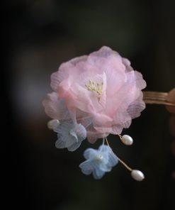 Floral Hanfu Hair Accessories Set, Elegant Hair Clips & Hairpins for Fairy-Like Girls, Tang Style Ancient Costume Ornaments