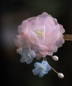 Floral Hanfu Hair Accessories Set, Elegant Hair Clips & Hairpins for Fairy-Like Girls, Tang Style Ancient Costume Ornaments