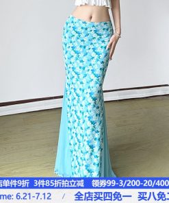 Floral Mesh Spliced Midi Skirt - Utopian Vacation Style Slimming Mermaid Bodycon Skirt, Perfect for Summer and 90s Inspired Fashion