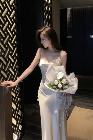 Floral Satin Mermaid Slip Dress for Women - Waist-Cinching Bodycon Long Dress, Elegant Design for Spring and Summer Fashion