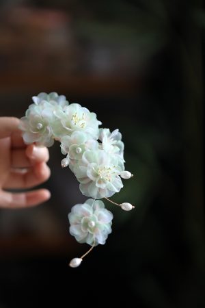 Flower Fairy Hanfu Hair Accessories - Tang Style Headdress Clips, Elegant Chinese Qipao Design for Women