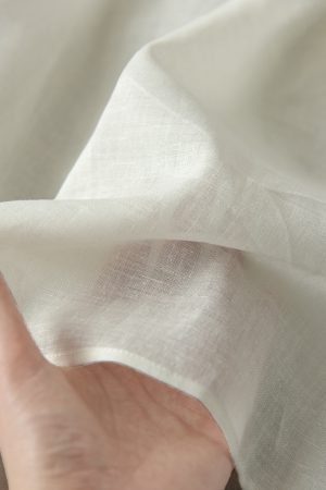 Flowy High-Waisted Pleated A-Line Skirt in White - Fairy-Like Ramie Cotton Design with Lining for Effortless Style