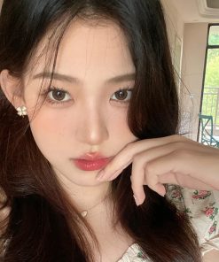 Forest Style Four-Leaf Clover Cat's Eye Stone Ear Clips - No Ear Holes, Cute High-End Elegant Accessories for Ethereal Fashion