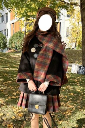 Four-Piece Pudding Bear JK Uniform Set: Retro British Coat & Versatile Autumn/Winter College Style Outfit