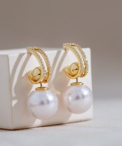 French Hepburn Style Red Bead Ear Studs - Multi-Wear High-End Earrings for Niche New Year Fashion