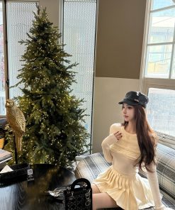 French Milk Flavor Wool Knitted T-Shirt Cape Shawl Two-Piece Set Long Sleeve Socialite Style Top