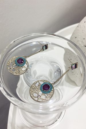 French Retro Ethnic Style Double-Sided Hollow Carved Round Long Earrings - Bohemian Vacation Accessories