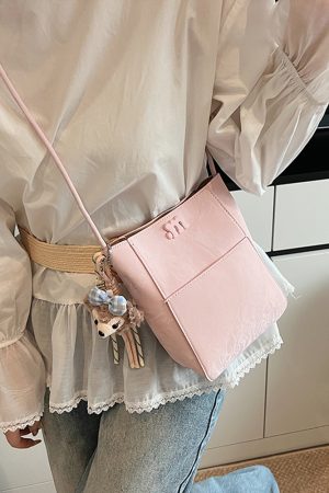 French Retro Matte Bucket Bag for Women - 2025 New High-End Versatile Shoulder Crossbody Fashion Commuting Bag