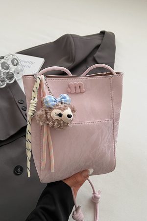 French Retro Matte Bucket Bag for Women - 2025 New High-End Versatile Shoulder Crossbody Fashion Commuting Bag