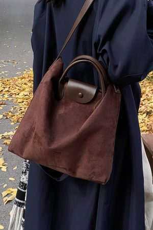 French Retro Matte Tote Bag for Women - 2025 New Fashion, Large Capacity Foldable Shoulder & Crossbody Commuting Bag