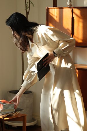 French Romantic Tailored Collar Slim Dress - Wrinkle-Resistant, Three-Dimensional Design for Effortless Elegance