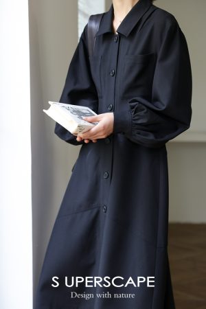 French Romantic Tailored Collar Slim Dress - Wrinkle-Resistant, Three-Dimensional Design for Effortless Elegance