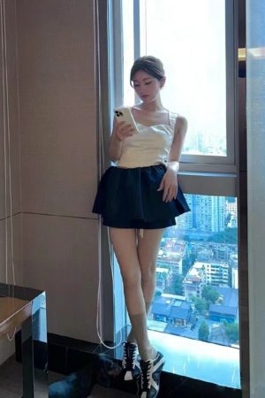 French Satin White Camisole for Women - Ballet-Inspired Summer Outerwear, Elegant High-End Top, 90s Trendy Fashion