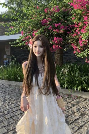 French-Style Backless Halter Slip Dress with Fairy Design - Summer Vacation Long Dress for Hot Girls