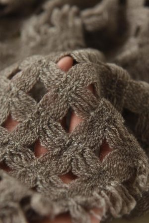 French-Style Cashmere Blend Hollow Woven Scarf - Versatile Casual Neck Warmer for Effortless Chic Style