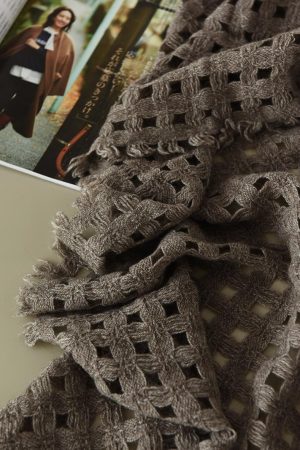 French-Style Cashmere Blend Hollow Woven Scarf - Versatile Casual Neck Warmer for Effortless Chic Style