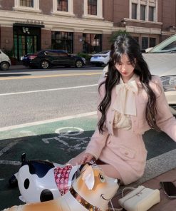 French-Style Elegant Short Jacket for Women - Petite Fit, Perfect for Spring Layering with Skirt and Shirt Set