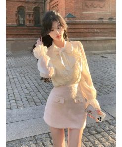 French-Style Elegant Short Jacket for Women - Petite Fit, Perfect for Spring Layering with Skirt and Shirt Set