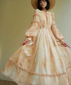 French-Style Gradient Vacation Dress | Loose Fit Niche Design | Spring Long Dress for Effortless 90s-Inspired Fashion