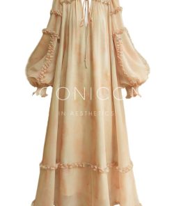 French-Style Gradient Vacation Dress | Loose Fit Niche Design | Spring Long Dress for Effortless 90s-Inspired Fashion