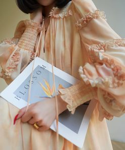 French-Style Gradient Vacation Dress | Loose Fit Niche Design | Spring Long Dress for Effortless 90s-Inspired Fashion