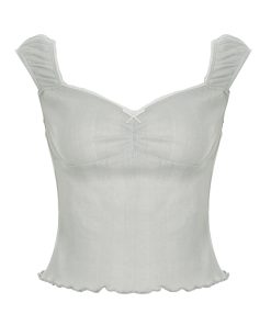 French-Style Gray Low-Cut Edge Backless Camisole - 2025 Summer Minimalist Sleeveless Top for Women