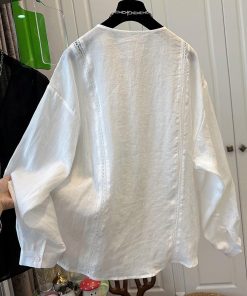 French-Style High-End Solid Color Minimalist Hollow-Out Sun Protection Shirt for Women - Unique Summer 2025 Top