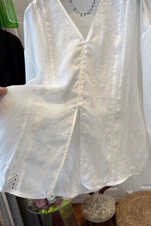 French-Style High-End Solid Color Minimalist Hollow-Out Sun Protection Shirt for Women - Unique Summer 2025 Top