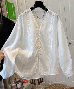 French-Style High-End Solid Color Minimalist Hollow-Out Sun Protection Shirt for Women - Unique Summer 2025 Top