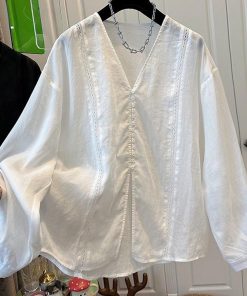 French-Style High-End Solid Color Minimalist Hollow-Out Sun Protection Shirt for Women - Unique Summer 2025 Top