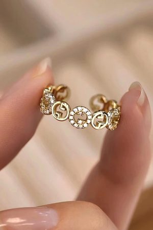 French-Style High-End Zircon Circle Open Ring for Women - 2025 New Minimalist Versatile Temperament Finger Ring