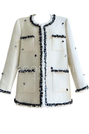 French-Style High Society Heavy Wool Coat and Short Evening Dress Set - Elegant Chic Fashion for Special Occasions