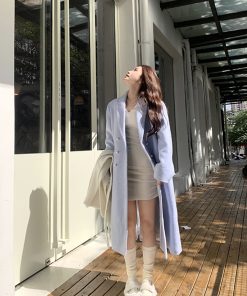 French-Style Long Sleeve Knitted Bodycon Dress for Women - Slim Fit Sexy Mini Skirt for Early Spring Fashion