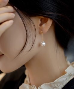 French-Style Long Tassel Pearl Earrings - Niche High-End Stud Accessories for 2025 Fashion Trends