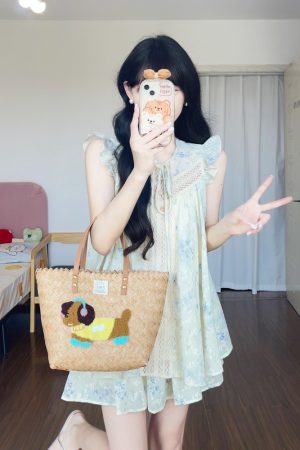 French-Style Loose Floral Lace Spliced Embroidered Shirt Top & Half Skirt Two-Piece Set for Women - Summer Fashion