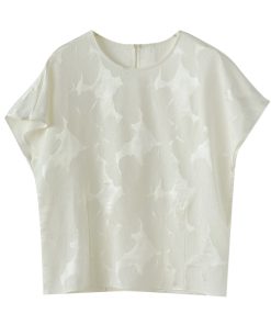 French-Style Luxury Heavyweight Silk Jacquard Round Neck Pullover Shirt Dress Vest with Shoulder Sleeves, Vintage Chic Fashion