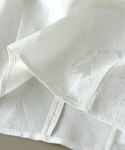 French-Style Luxury Heavyweight Silk Jacquard Round Neck Pullover Shirt Dress Vest with Shoulder Sleeves, Vintage Chic Fashion