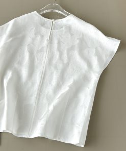 French-Style Luxury Heavyweight Silk Jacquard Round Neck Pullover Shirt Dress Vest with Shoulder Sleeves, Vintage Chic Fashion