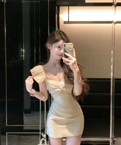 French-Style One-Shoulder Dress for Women, Sexy Off-Shoulder Mini Skirt, Summer Fashion Trend, Chic Niche Design