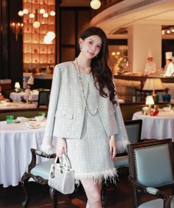 French-Style Sleeveless Tank Dress for Women - High-End Quality, Waist-Cinching Design, Chic Manhattan Girl Look