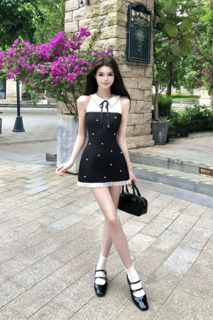 French-Style Sleeveless Vest Dress for Women - High-End Two-Piece Spliced Design with Waist-Cinching Short Skirt for Summer