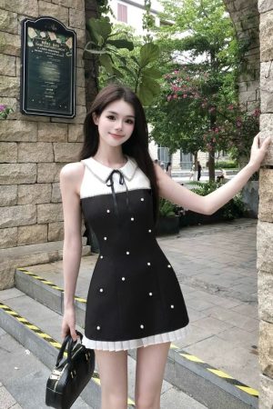 French-Style Sleeveless Vest Dress for Women - High-End Two-Piece Spliced Design with Waist-Cinching Short Skirt for Summer