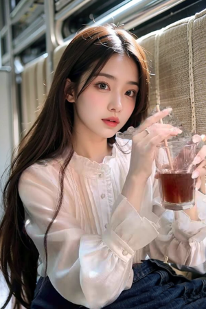 French Style Sweet White Lace Collar Long Sleeve Shirt for Women - Vintage-Inspired Youthful Blouse, Autumn Fashion