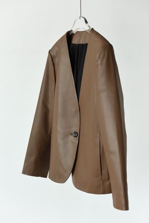 French Style V-Neck Leather Jacket - Australian Imported Lambskin One-Button Coat for Effortless Chic Fashion