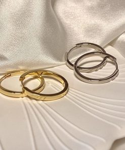 French-Style Vegan Hoop Earrings for Women - Trendy Light Luxury 2025 Design, Elegant Stud and Ear Clip Hoops